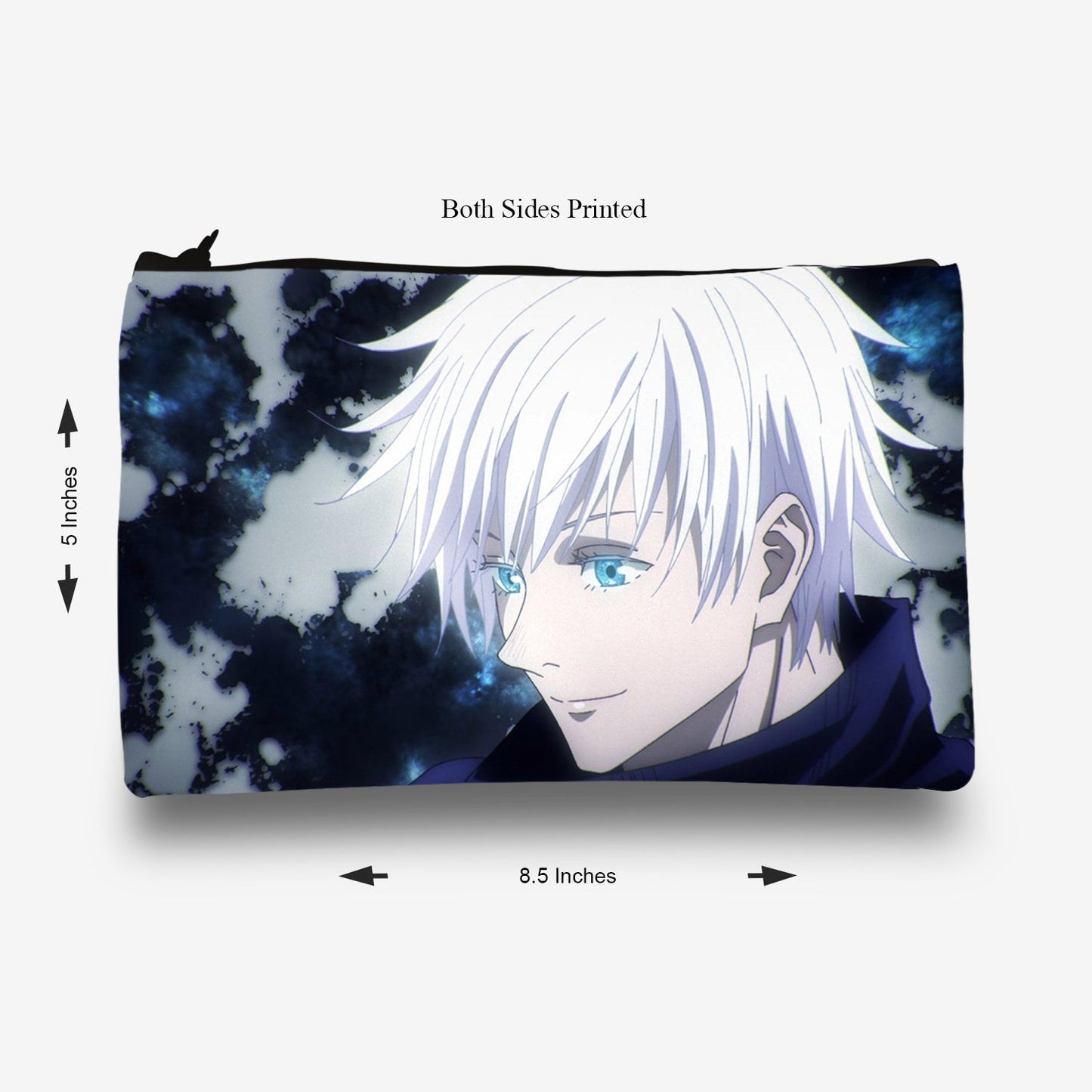 Traverse (Goju Satoru Anime, Jujutsu, Art) Pencil pouch for Boys & Girls. Printed on Fabric.