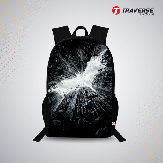 Traverse The Dark Night Bags For Boys & Girls. Digitally printed on Fabric with latest technology. Dual Compartment large backpack
