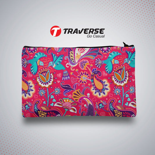 Floral Pencil Pouch For Girls (Digitally printed on Cloth)