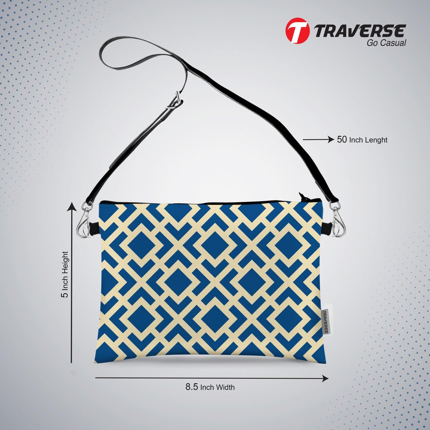 Girl Abstract design - Pouch (Digitally printed on Cloth) with shoulder strap