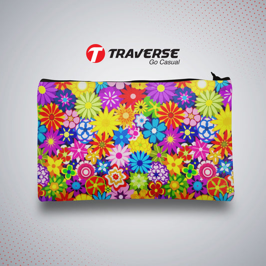 Floral Pencil Pouch For Girls (Digitally printed on Cloth)