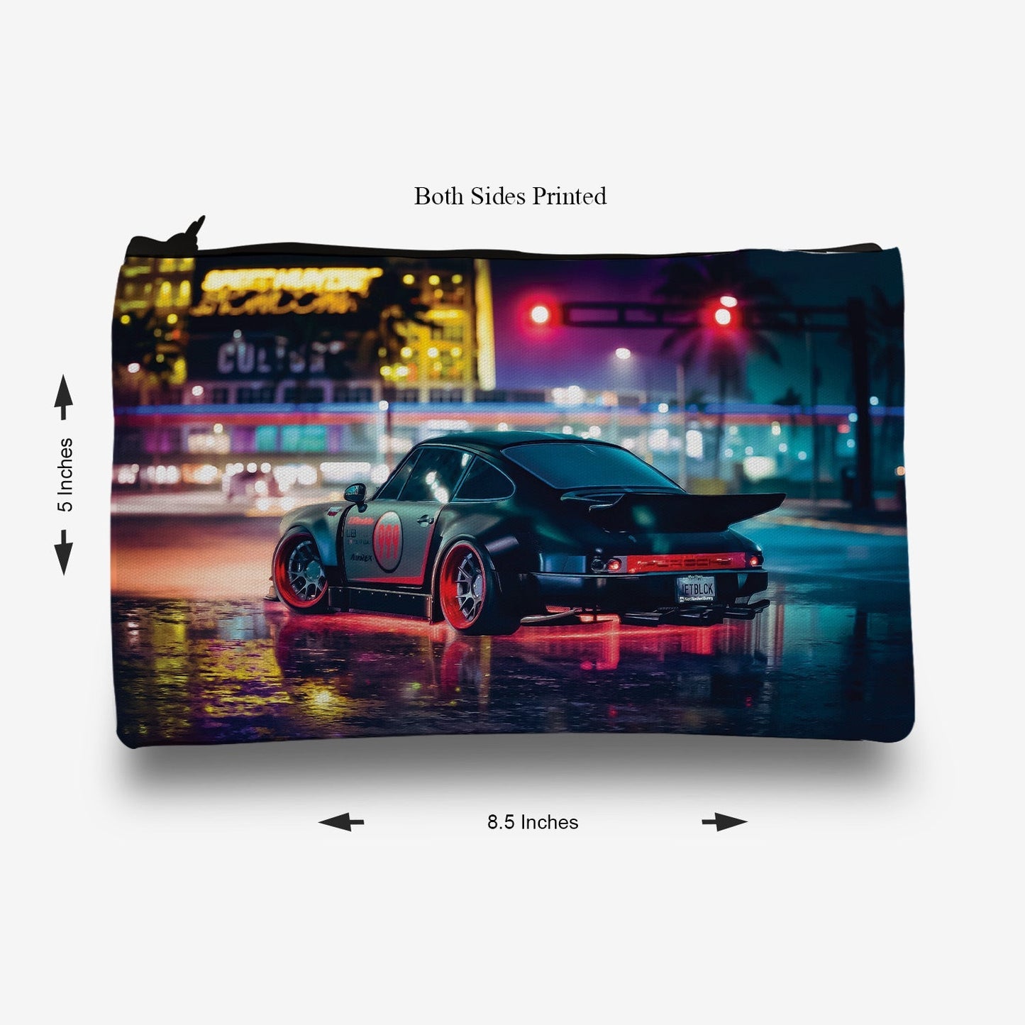 Traverse car pencil pouch for boys & girls. Digitally printed on Fabric with both sides printed