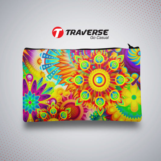 Floral Pencil Pouch For Girls (Digitally printed on Cloth)