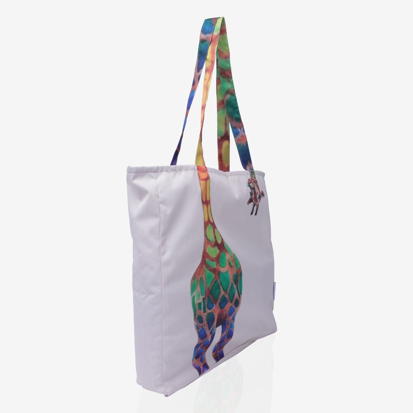 Traverse Canvas (Giraffe )Printed Tote Bag for Women by TRAVERSE- Market Bag, Cute Tote Bag Aesthetic Purse, Handbag for Work, Book Bag, Accessories, Supplies, Office, School - 16x15 Inches