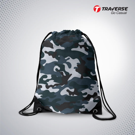 Camouflage Digitally Printed Drawstring Bag