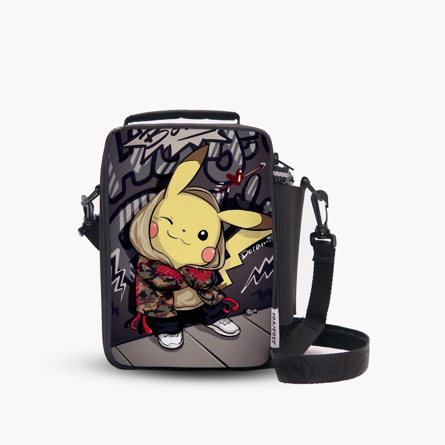 Traverse Pikachu Lunch Bag with option to carry water bottle- Digitally printed and manufactured by Traverse