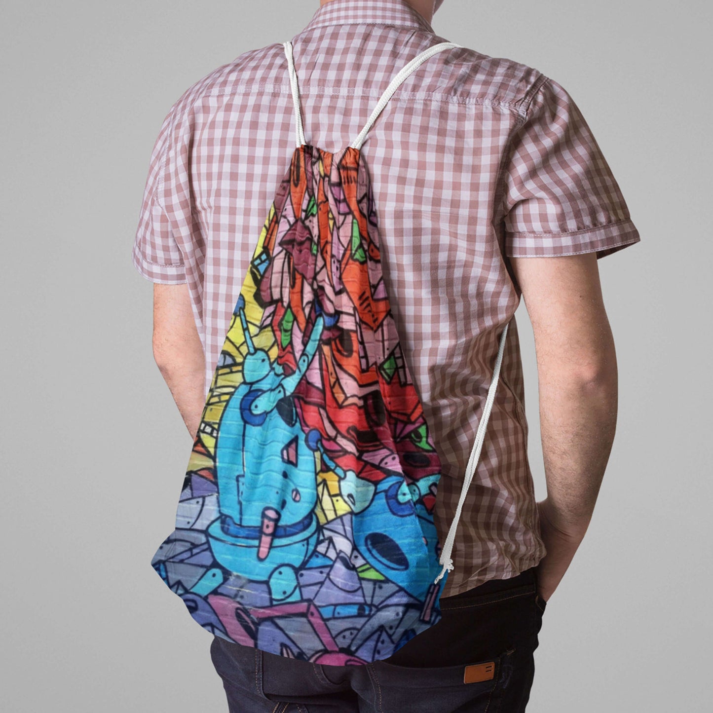 Graffiti Drawstring Bag