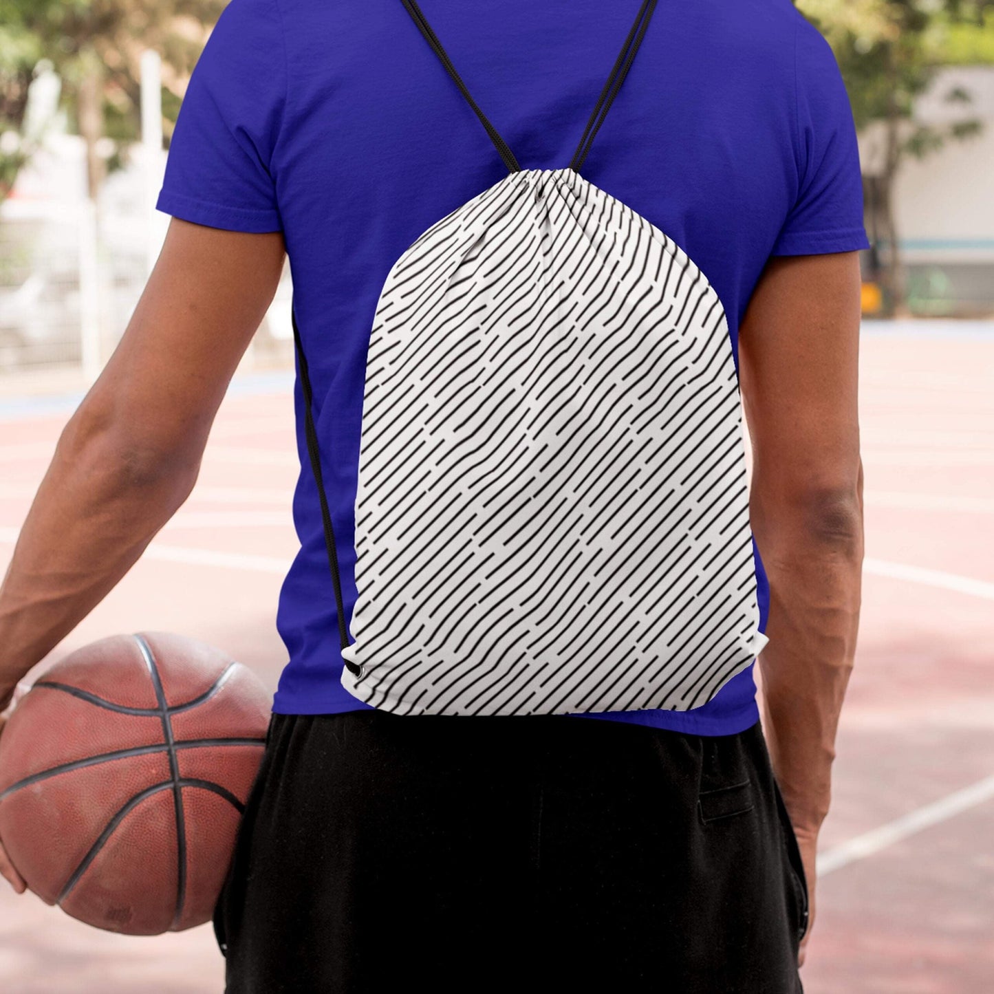 Grey Drawstring Bag