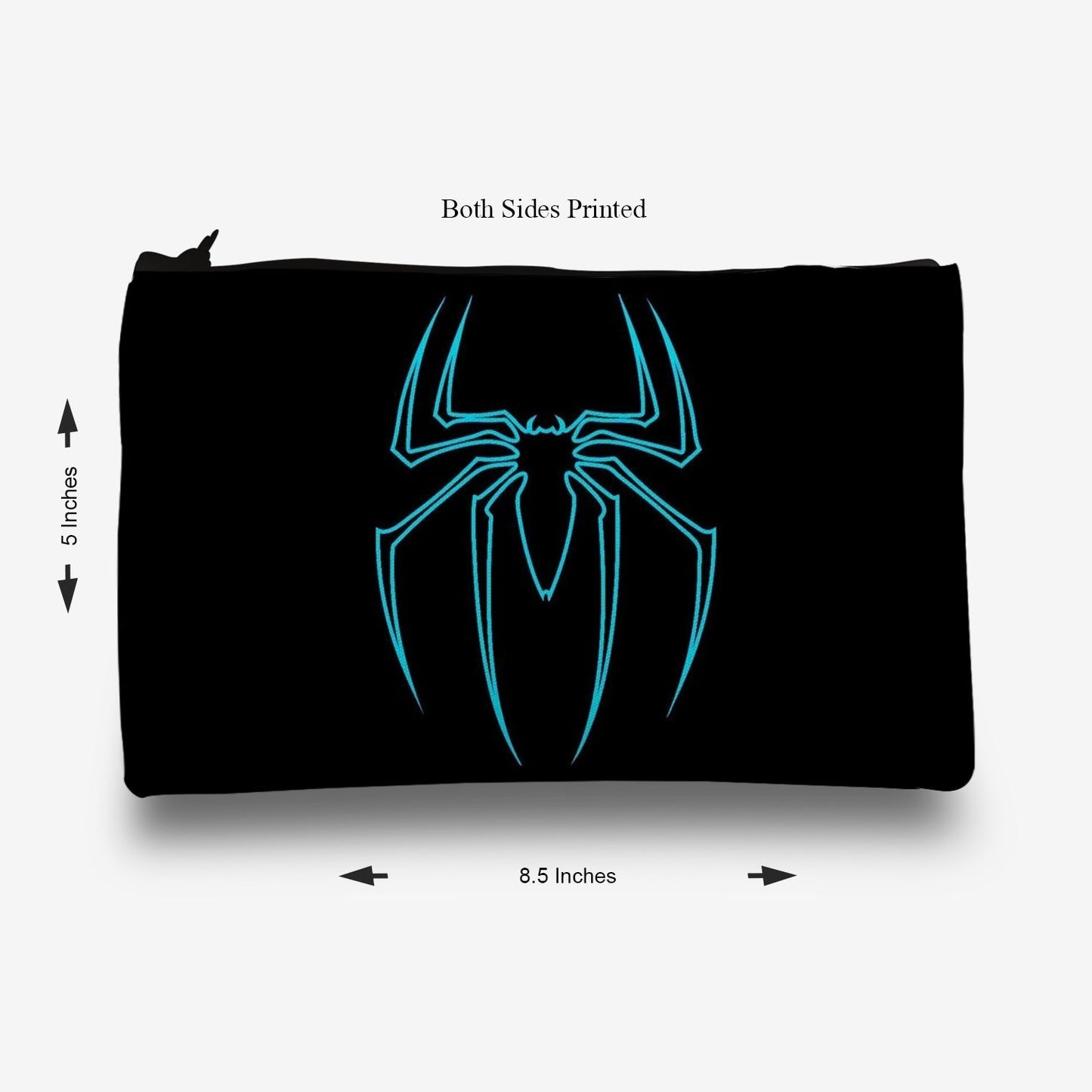 Traverse (Black Spider) Pencil pouch for Boys & Girls. Printed on Fabric.