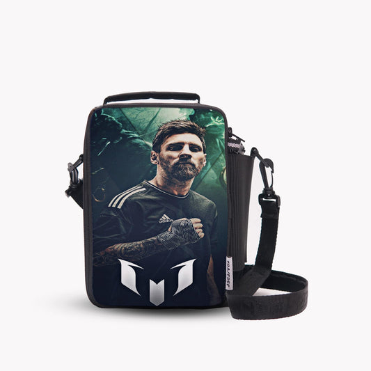 Traverse Messi Lunch Bag with option to carry water bottle- Digitally printed and manufactured by Traverse