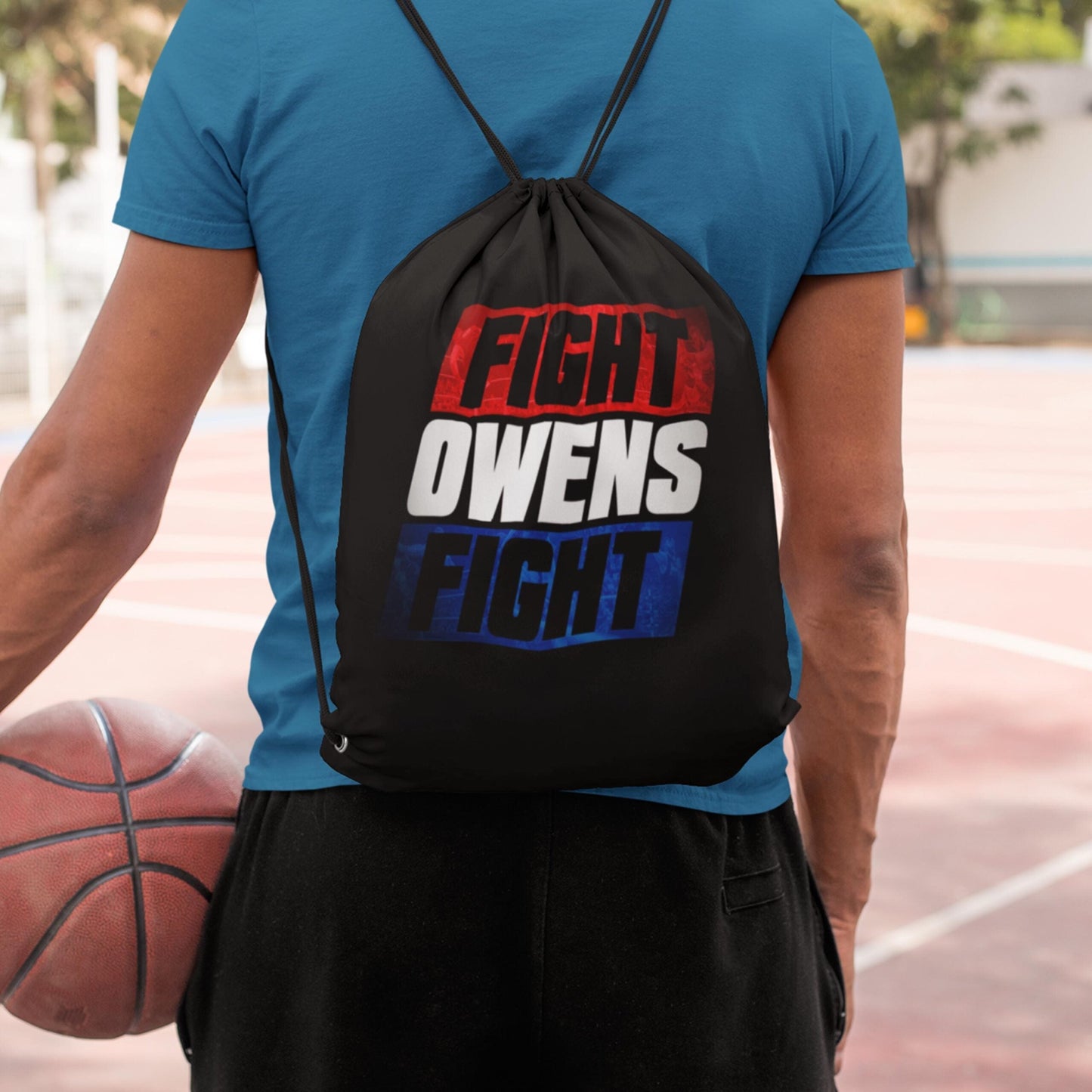 Fight Own's Fight Digitally Printed Drawstring Bag