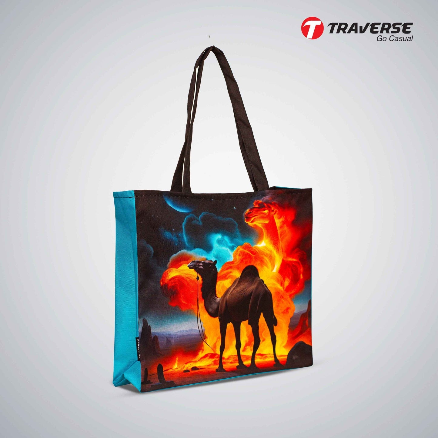 Traverse camel art Printed Tote Bag for Women by - Market Bag, Cute Tote Bag Aesthetic Purse, Handbag