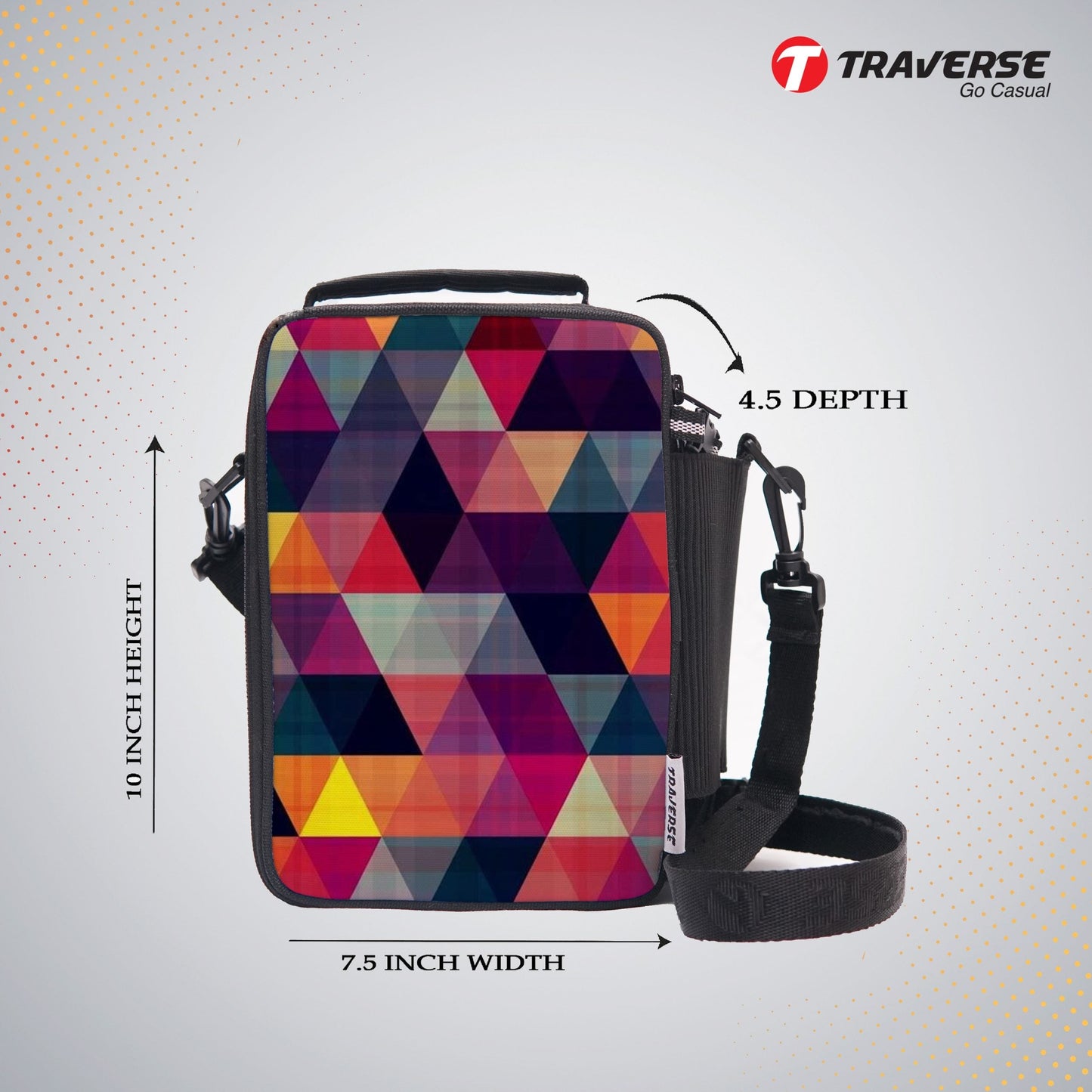 Traverse Graffiti Lunch Bag with option to carry water bottle- Digitally printed and manufactured by Traverse