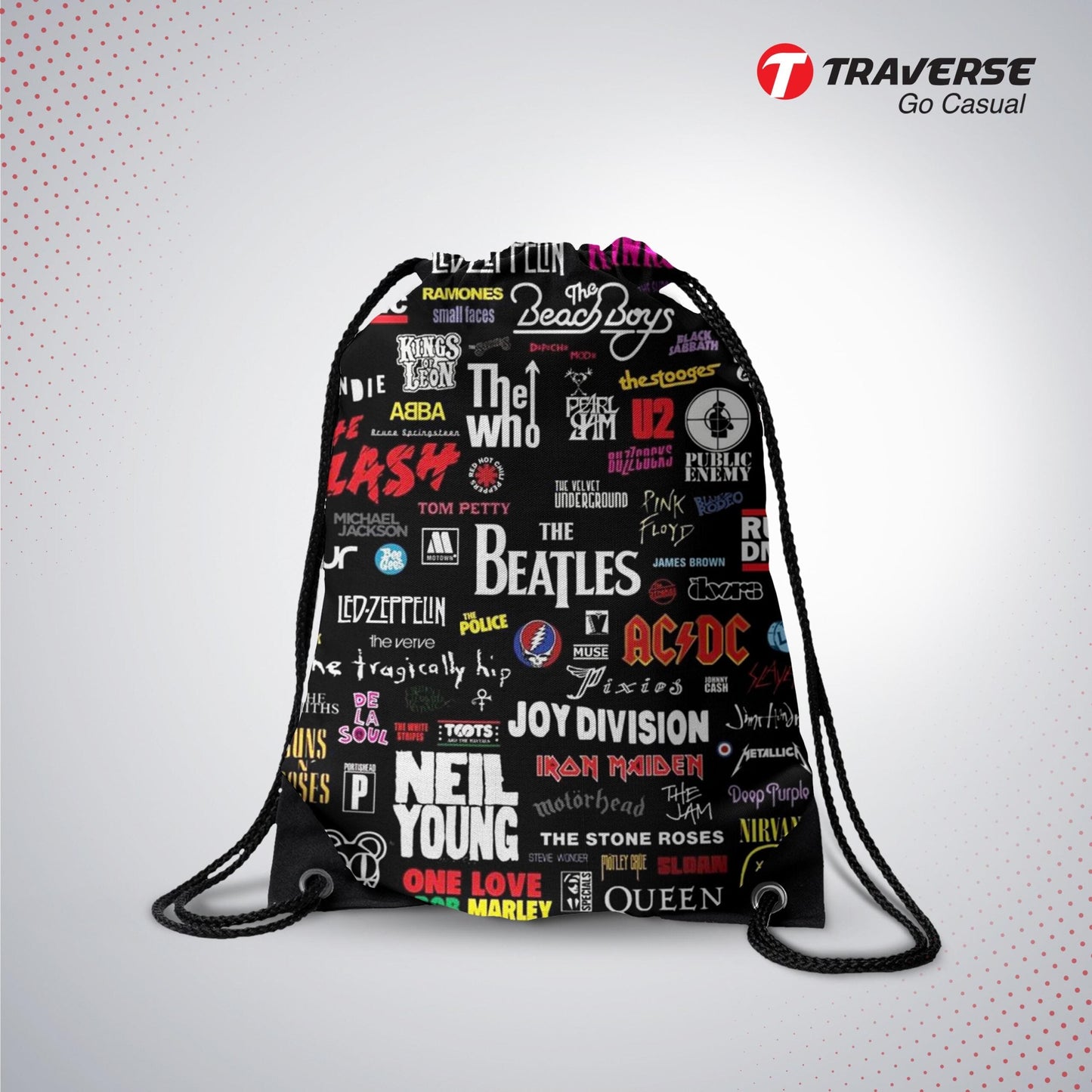 Graffiti Digitally Printed Drawstring Bag