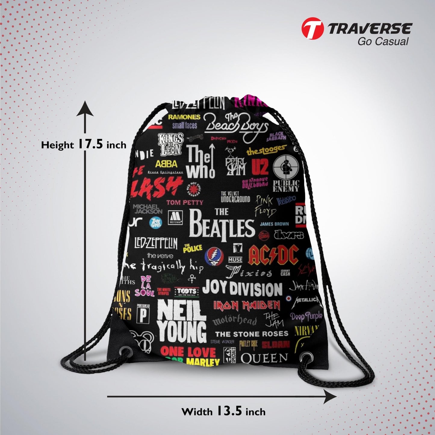 Graffiti Digitally Printed Drawstring Bag