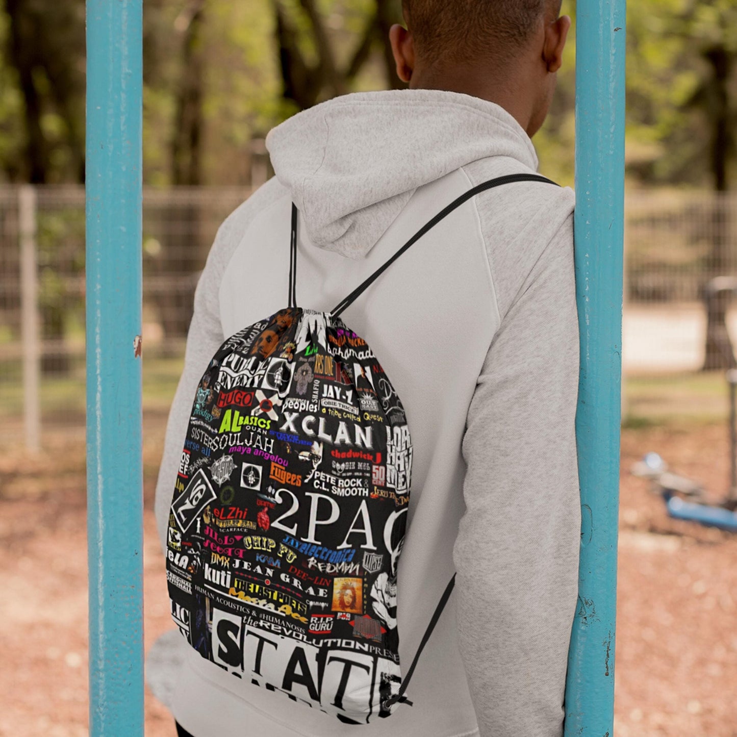 Graffiti Digitally Printed Drawstring Bag