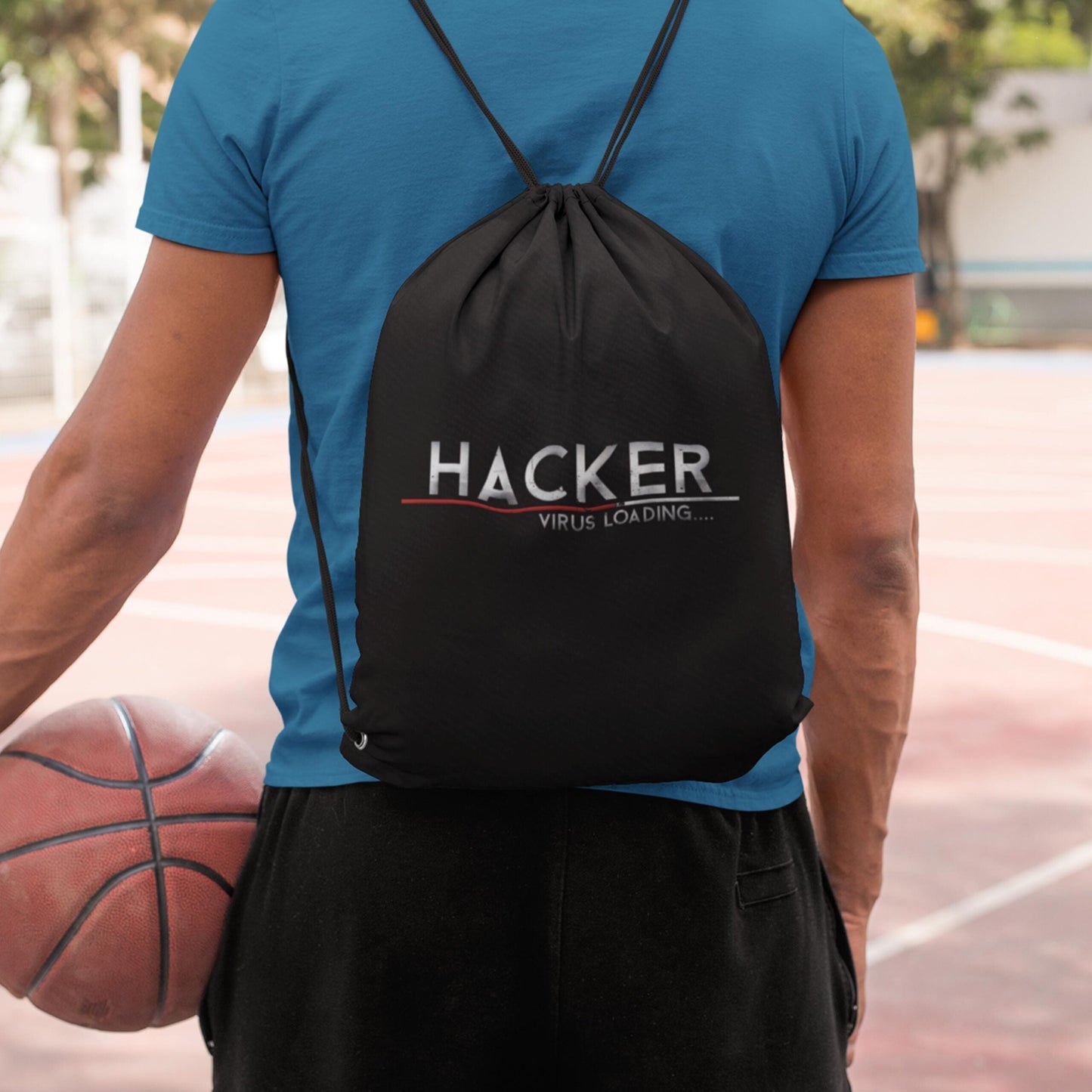 HACKER Digitally Printed Drawstring Bag