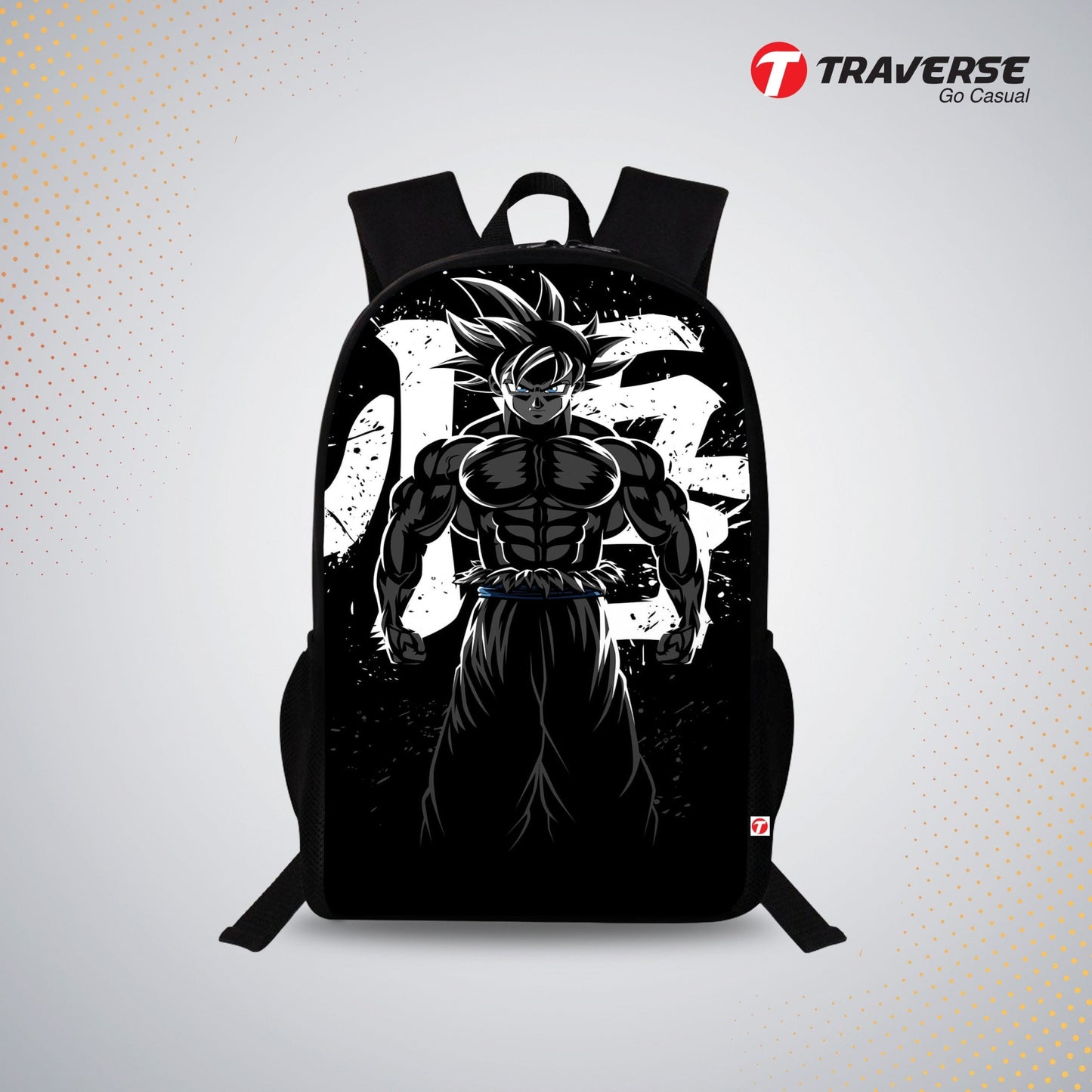 Traverse Dragon Ball Bags For Boys & Girls. Digitally printed on Fabric with latest technology. Dual Compartment large backpack