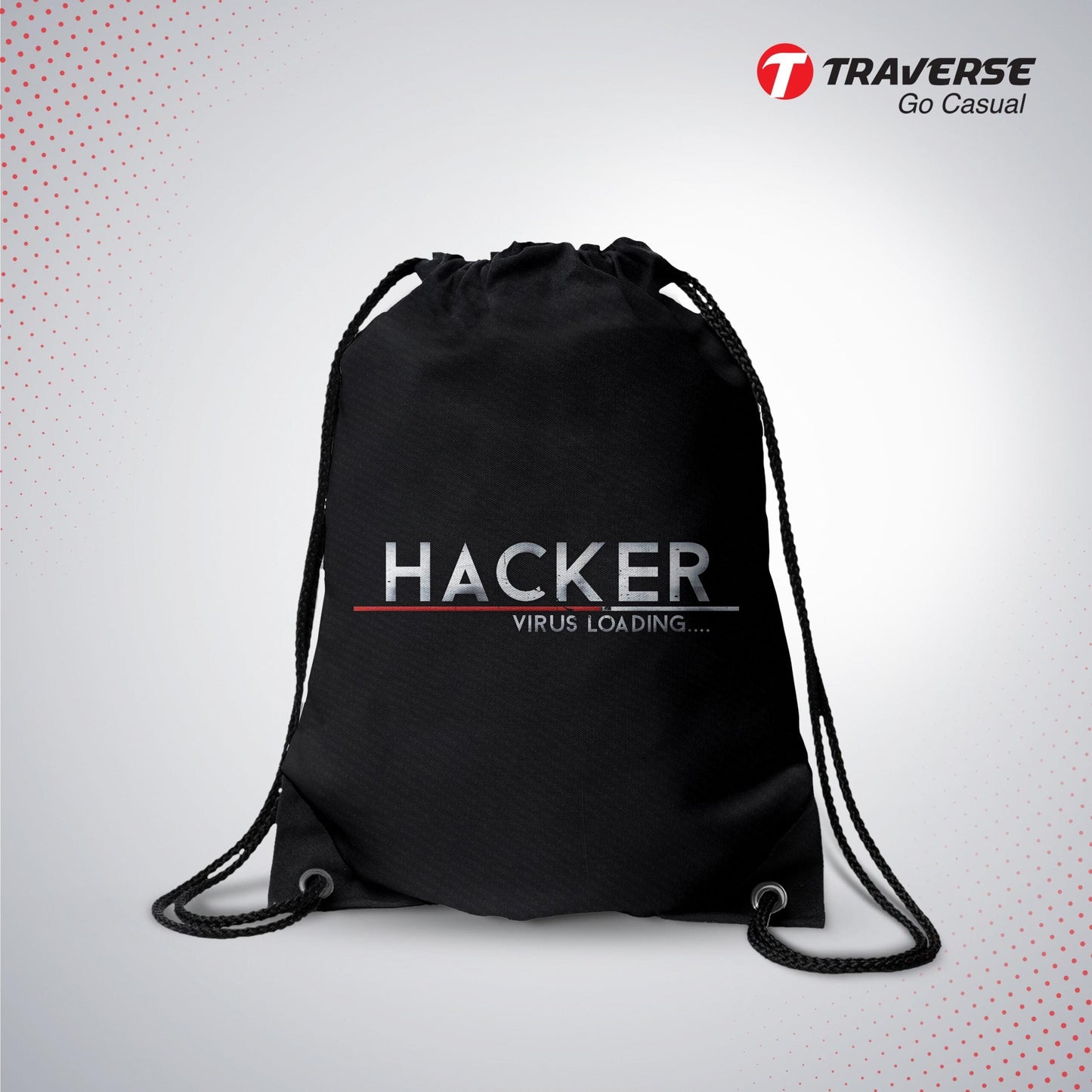 HACKER Digitally Printed Drawstring Bag