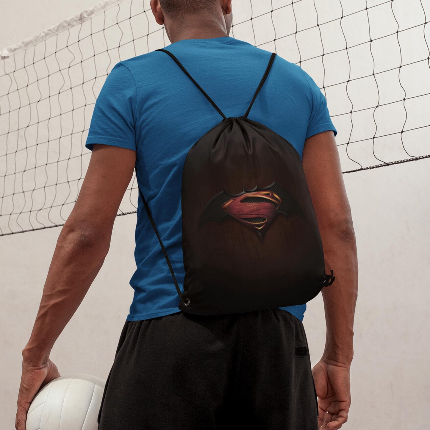 Super Man Digitally Printed Drawstring Bag