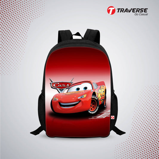 Kids Bag- Cars (Digital Printed Backpack for Class 1 to 3)