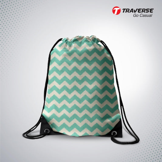 Zigzag Drawstring Bag