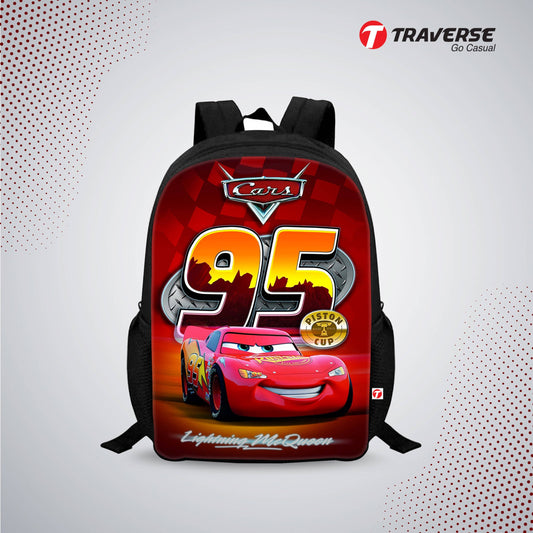 Kids Bag- Cars (Digital Printed Backpack for Class 1 to 3)