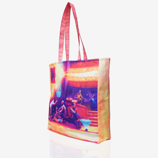 Traverse Canvas Printed Tote Bag for Women - Market Bag, Cute Tote Bag Aesthetic Purse, Handbag for Work, Book Bag, Accessories, Supplies, Office, School - 16x15 Inches