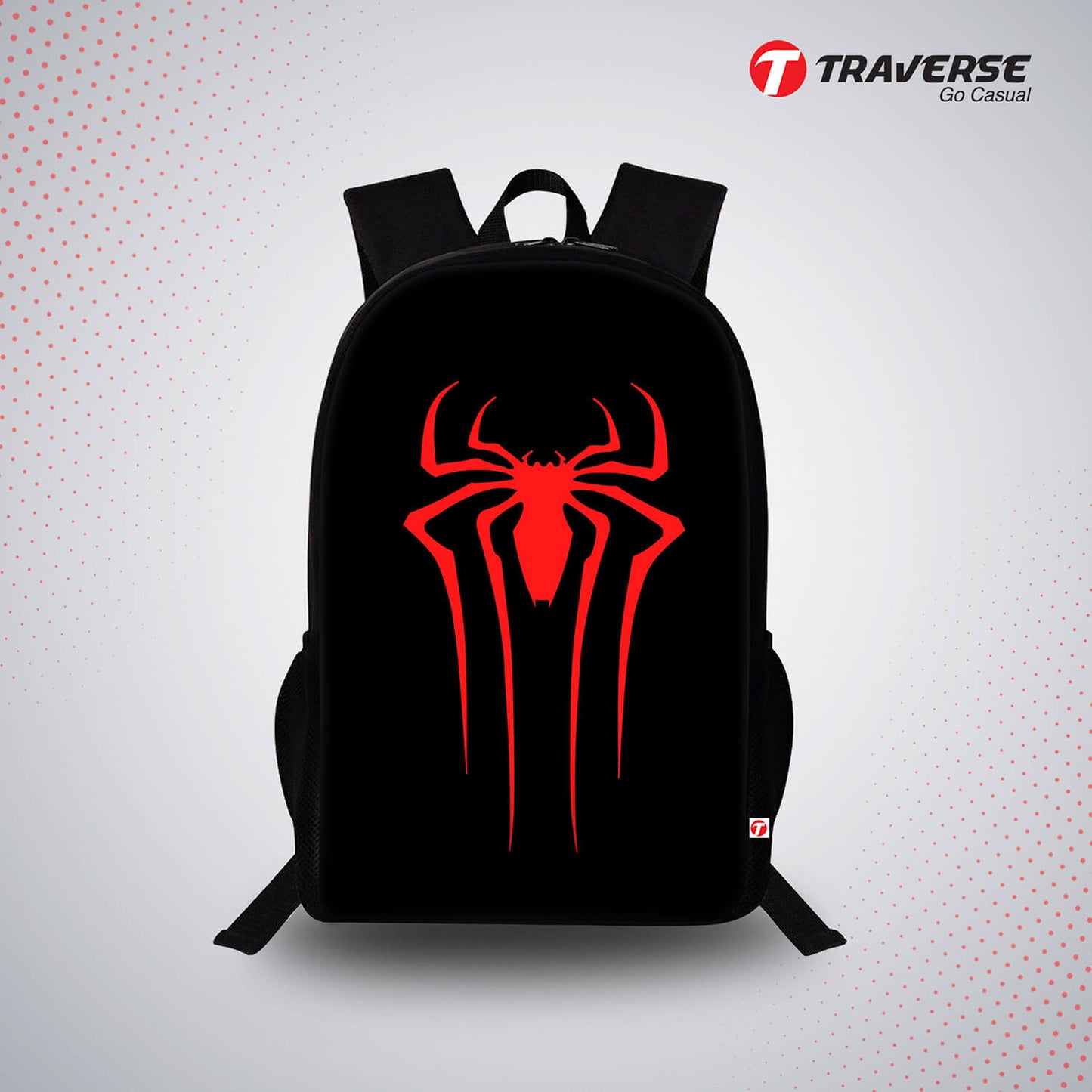 Spider Man Emblem Digital Print Backpack