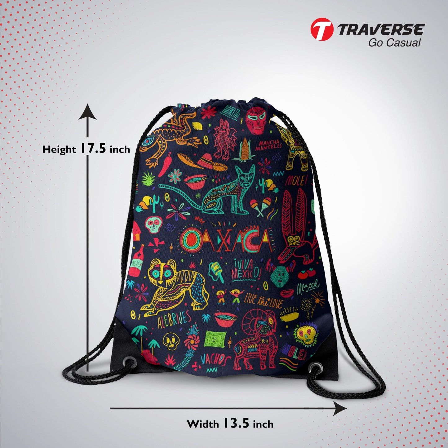 Graffiti Digitally Printed Drawstring Bag