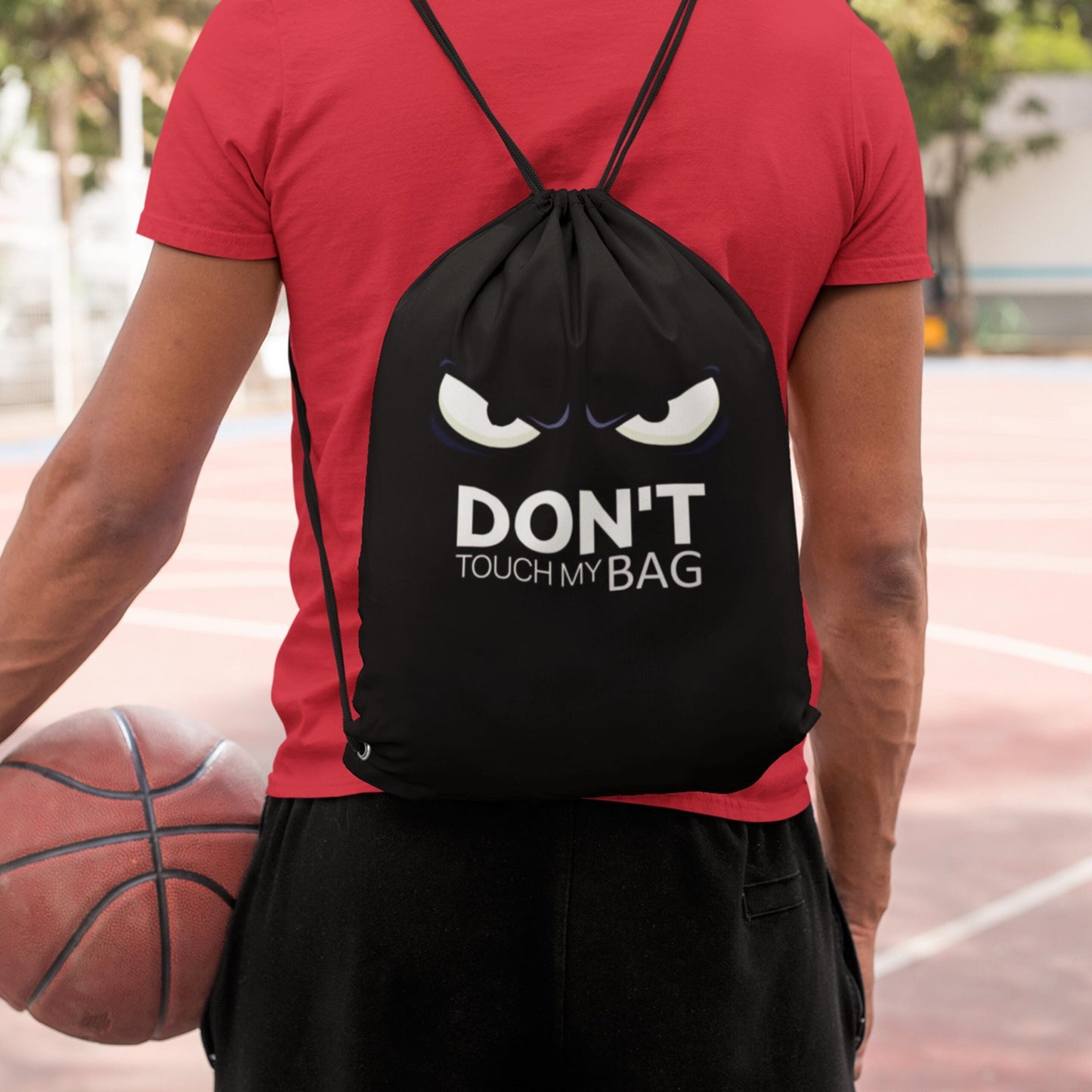 Don't Touch My Bag Digitally Printed Drawstring Bag