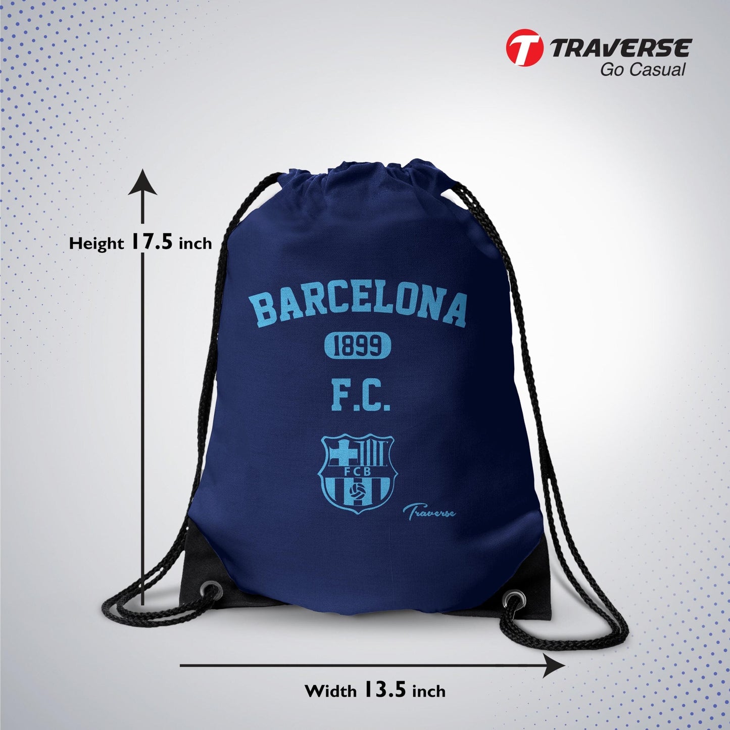 Navy Blue Drawstring Bag(Eyelet)