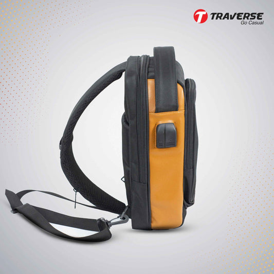 TRAVERSE, Men's Multifunction USB Shoulder Bag Travel Crossbody Messenger Bags Chest Bags Messenger Pack