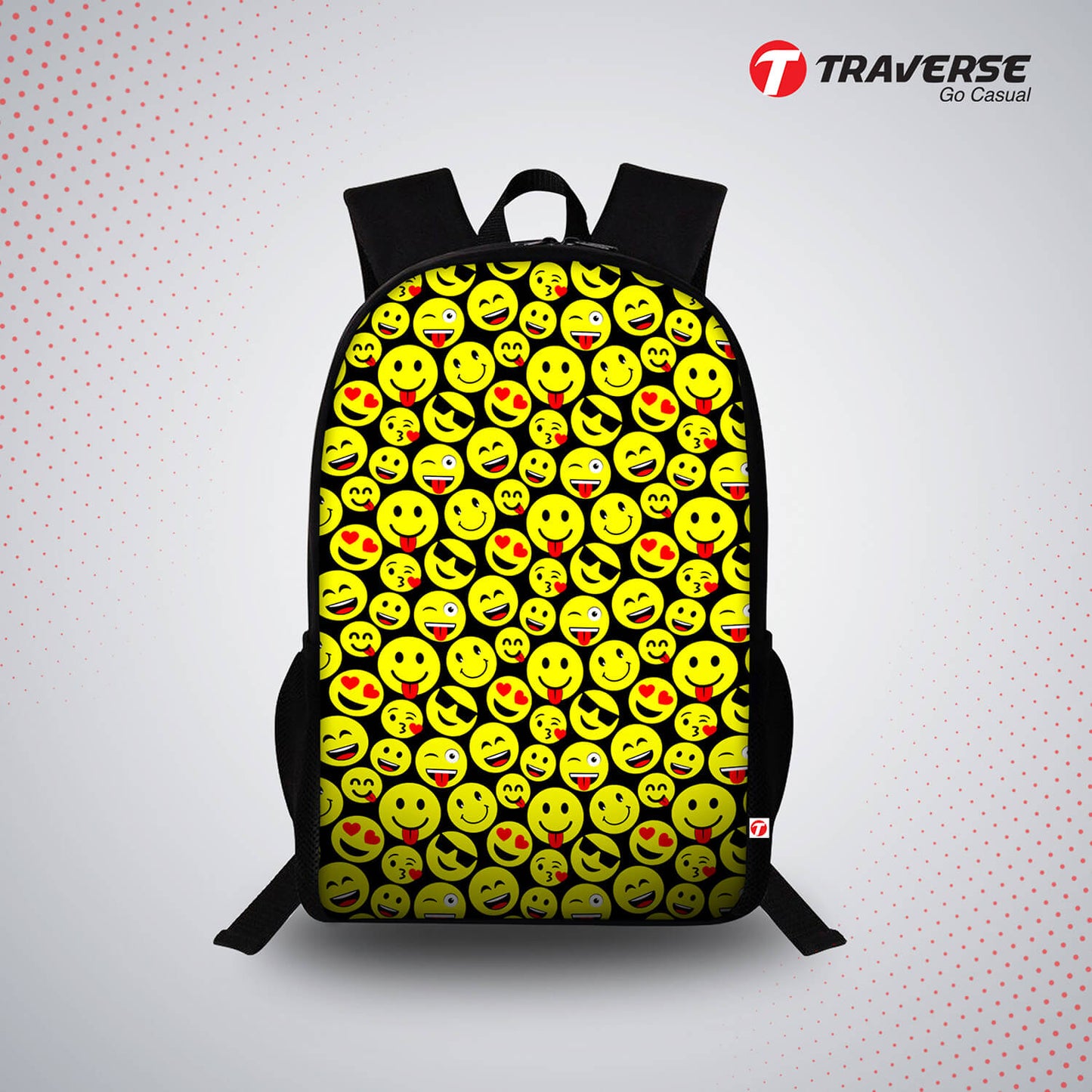 Emoji Boys & Girls Paris Backpack for Travel, School & College.