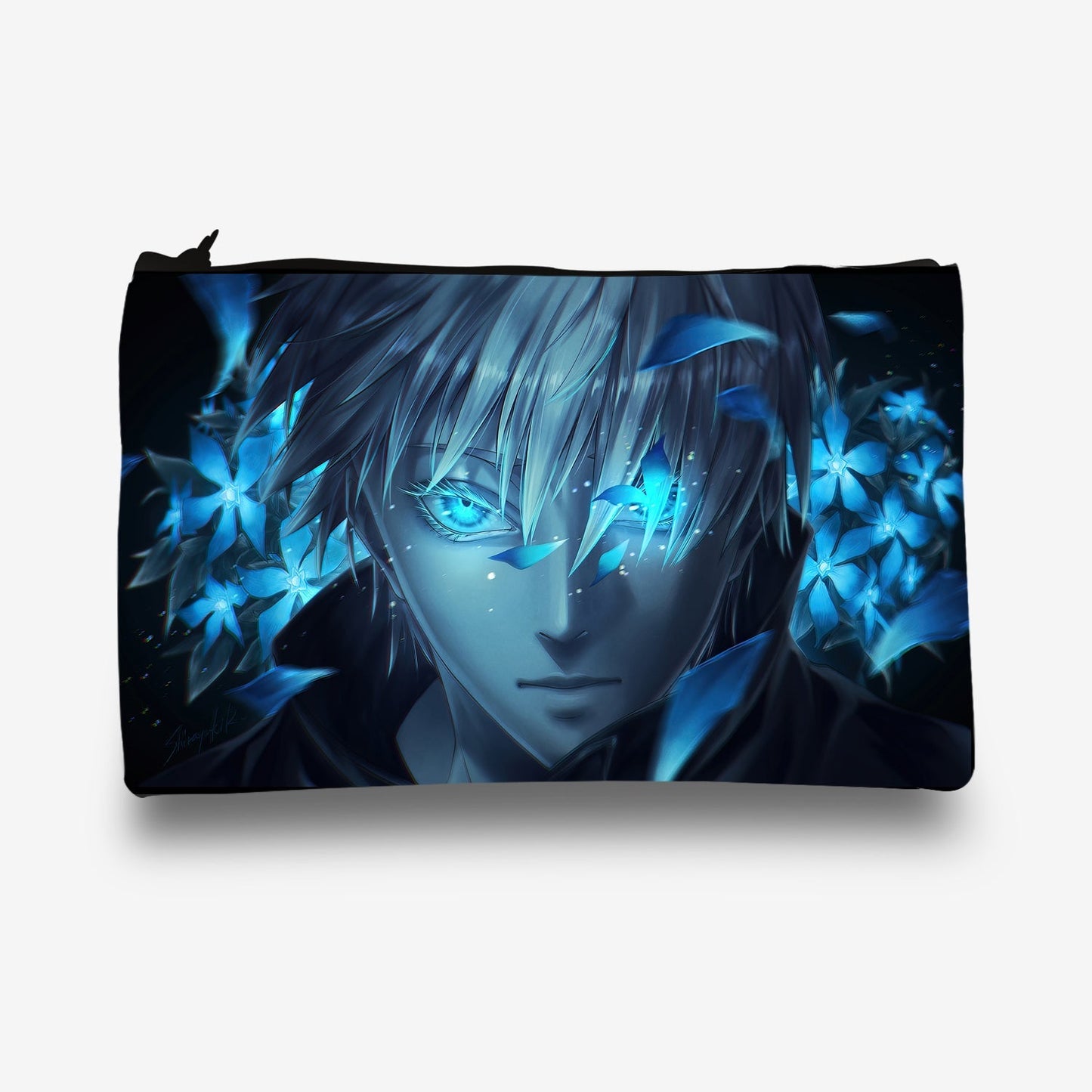Traverse (Goju Satoru Anime, Jujutsu, Art) Pencil pouch for Boys & Girls. Printed on Fabric.