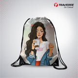Girls Digitally Printed Drawstring Bag