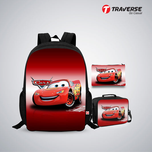 Traverse Car Bag, Lunch Box & Pouch Bundle for Boys And Girls