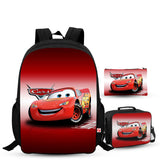 Traverse Car Backpack, Lunch Box & Pouch Bundle for Boys And Girls