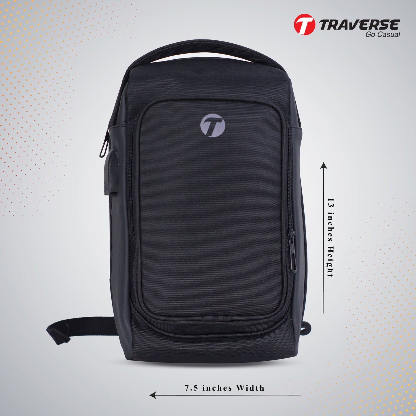 Men’s Multifunction USB Shoulder Bag Travel Crossbody Messenger Bags Chest Bags Messenger Pack