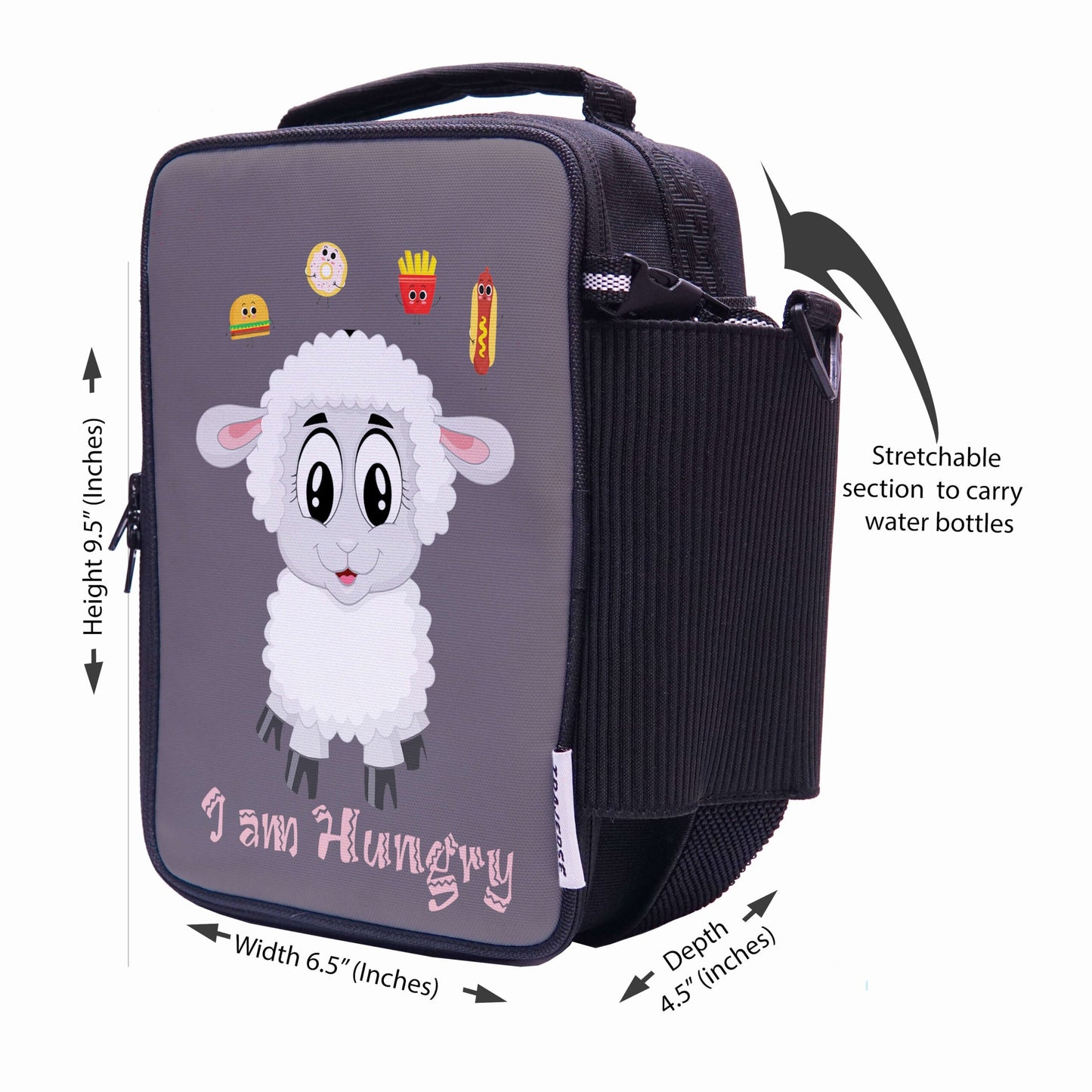 Lunch Bag with option to carry water bottle- Digitally printed and manufactured by Traverse