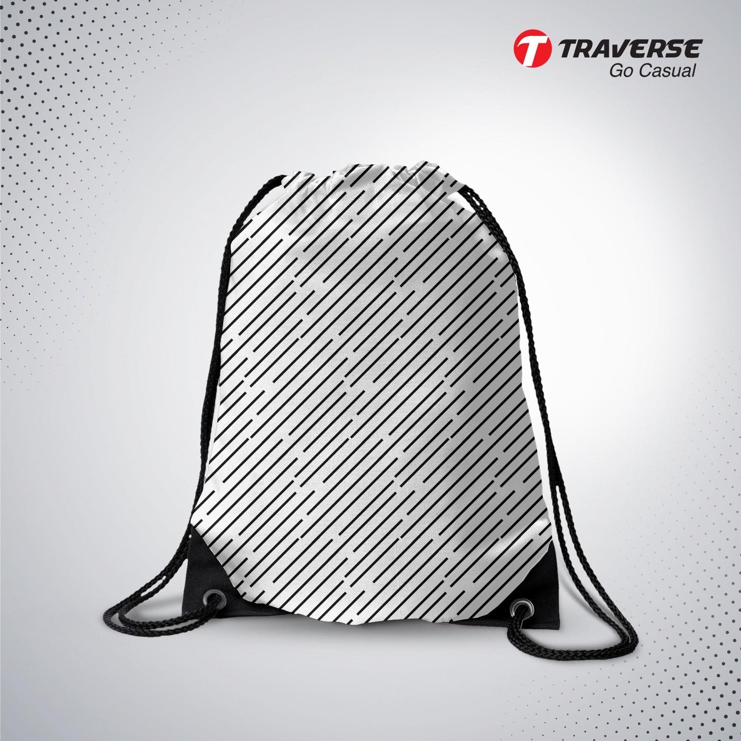Grey Drawstring Bag