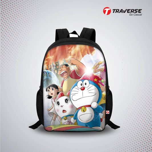 Kids Bag- Doremon Digital Printed Backpack for Class 1 to 3