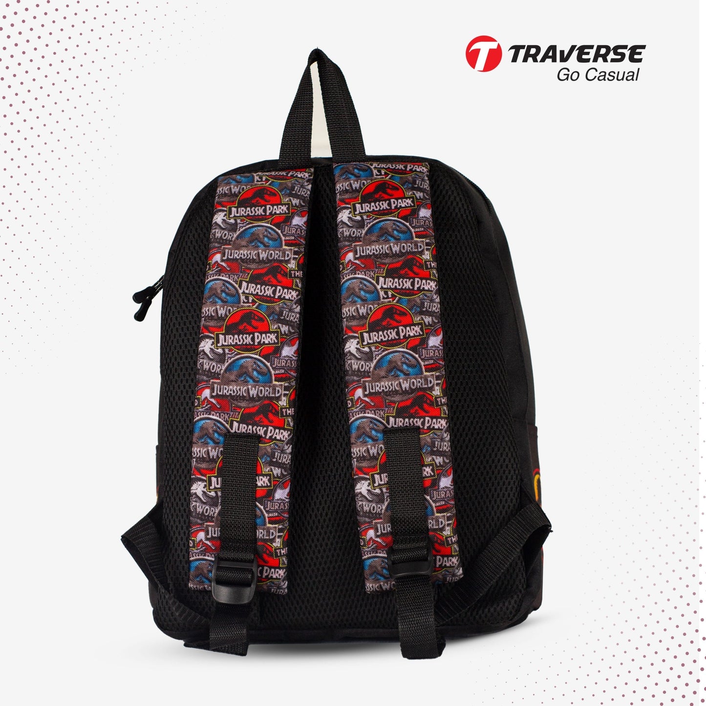 Traverse Jurassic world Backpack for boys & girls. Dual compartment large bag suitable for Grade 1 students & grownup preschoolers Bags hand bag for girls bags for girls