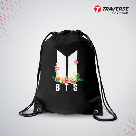 BTS Drawstring Bag - Digitally printed on fabric by Traverse