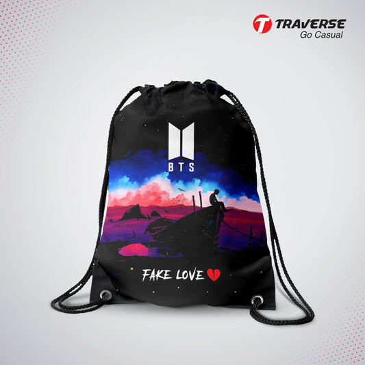 BTS Drawstring Bag ( Digital Printed On Cloth )