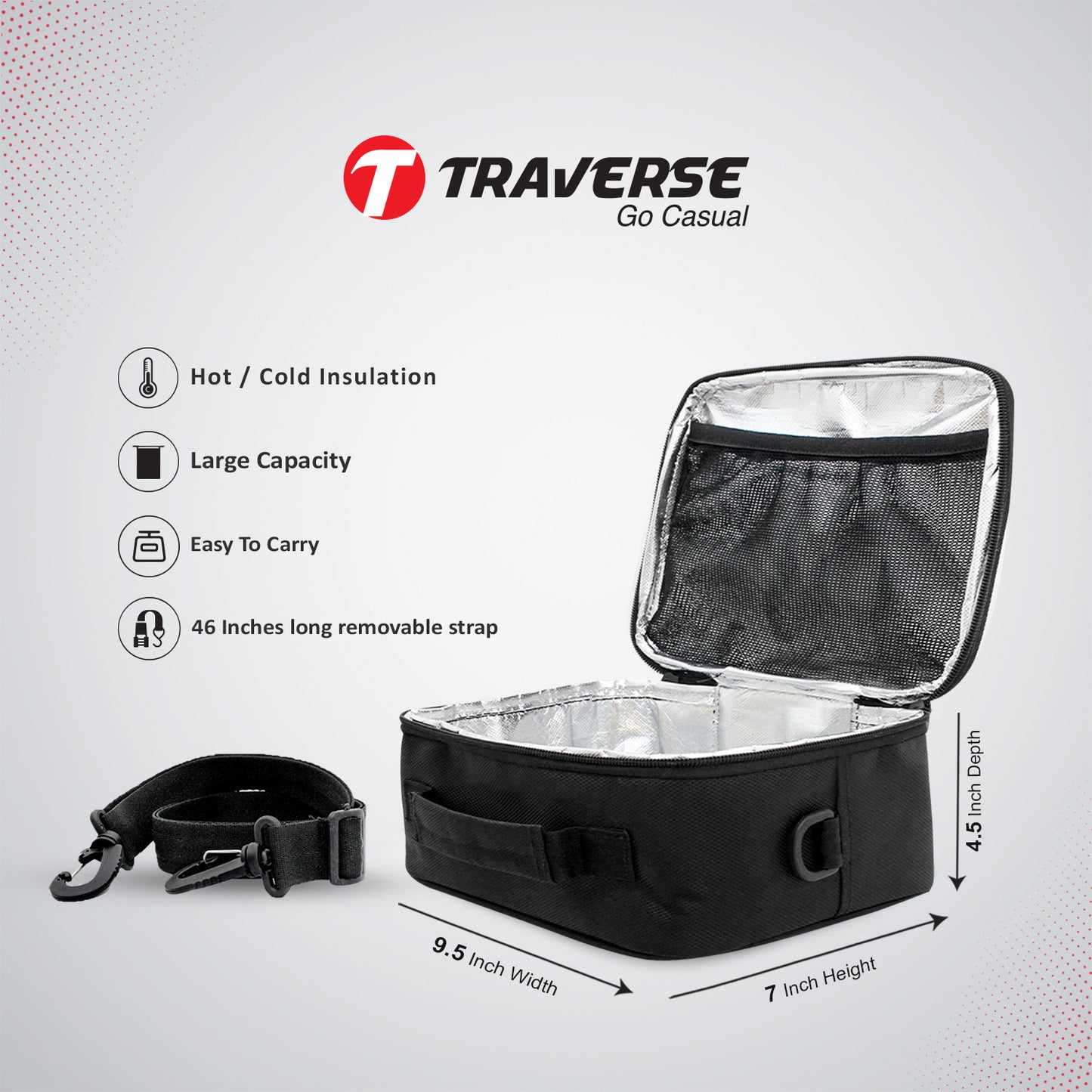 Traverse Car Bag, Lunch Box & Pouch Bundle for Boys And Girls