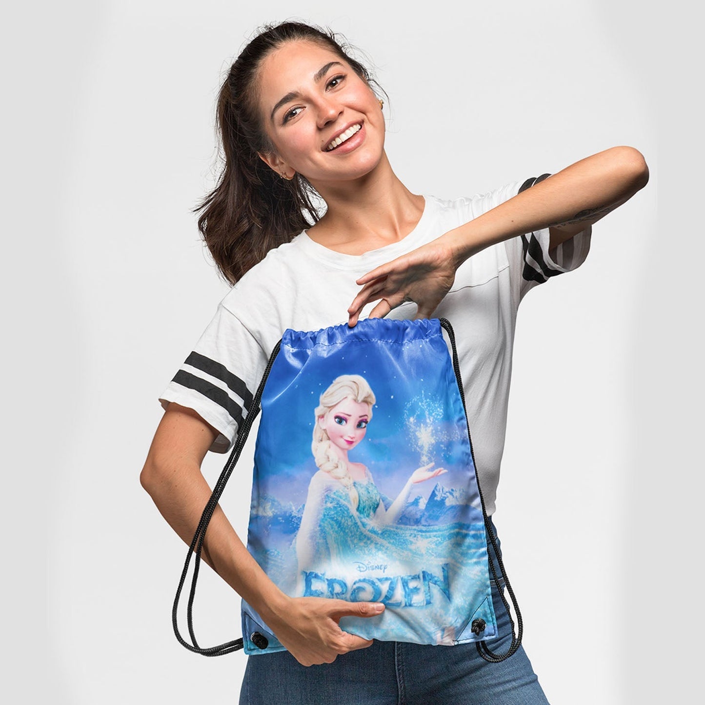 Frozen Drawstring Bag ( Digital Printed On Cloth )