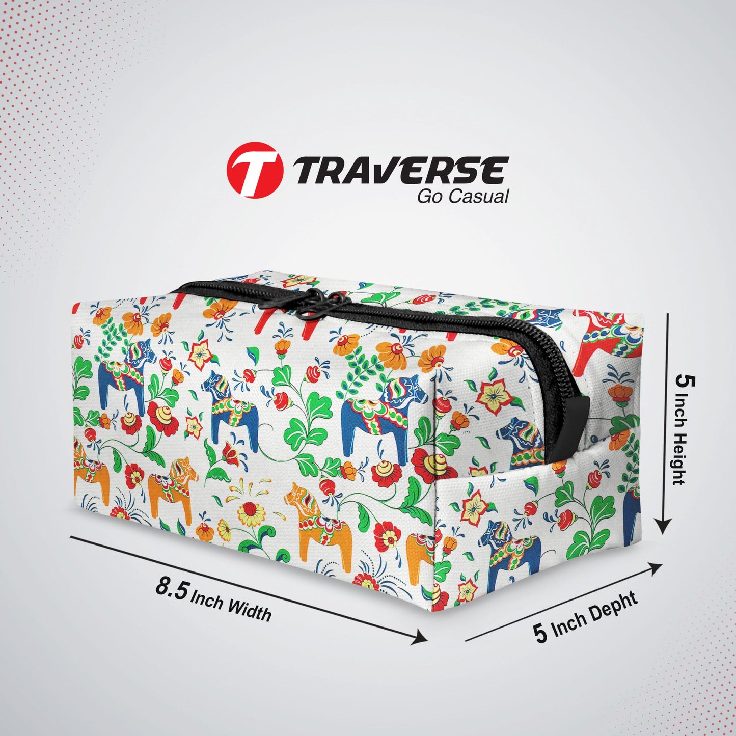 Printed Box Pencil Case- Digitally priinted on fabric by Traverse