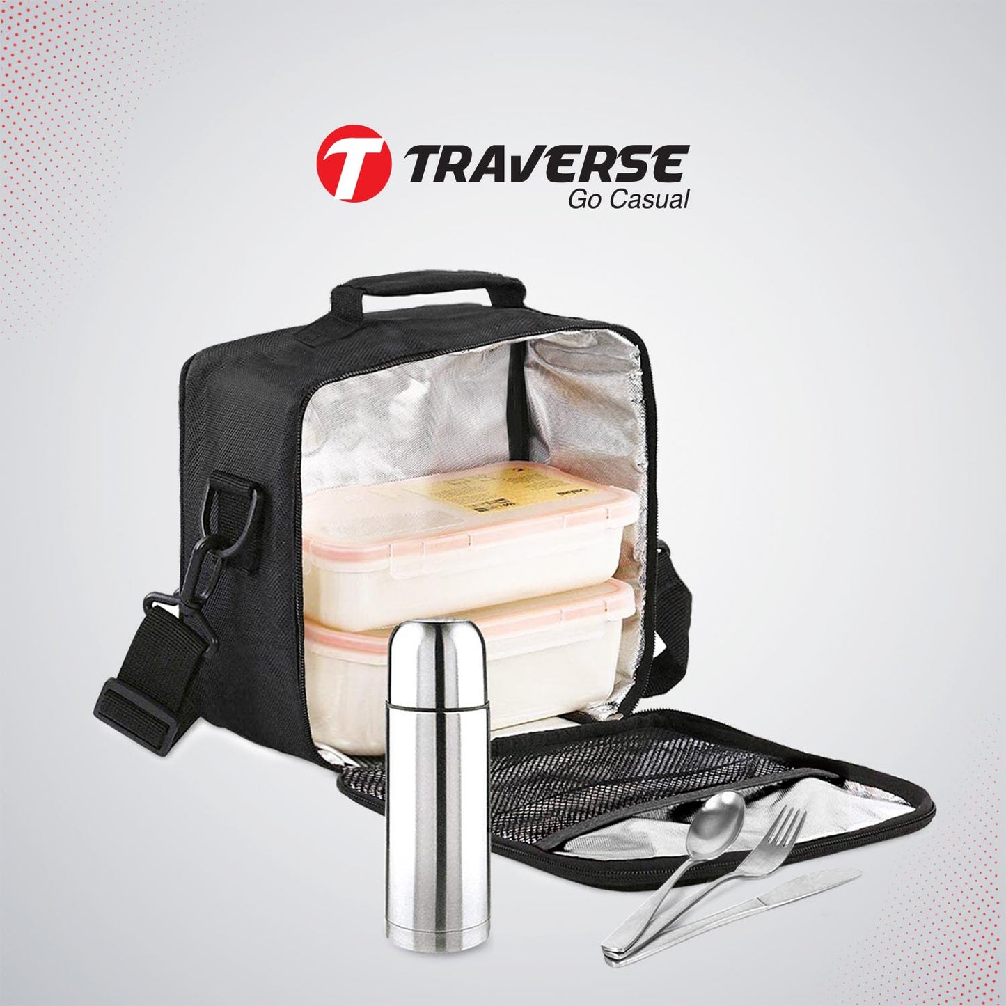 Traverse Car Bag, Lunch Box & Pouch Bundle for Boys And Girls