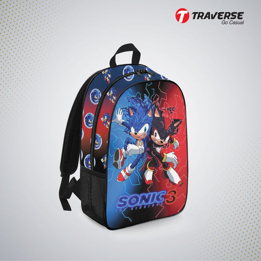 Kids Bag- Sonic , Backpack for Kindergarten (KG), Pre-school classes. Allover printed